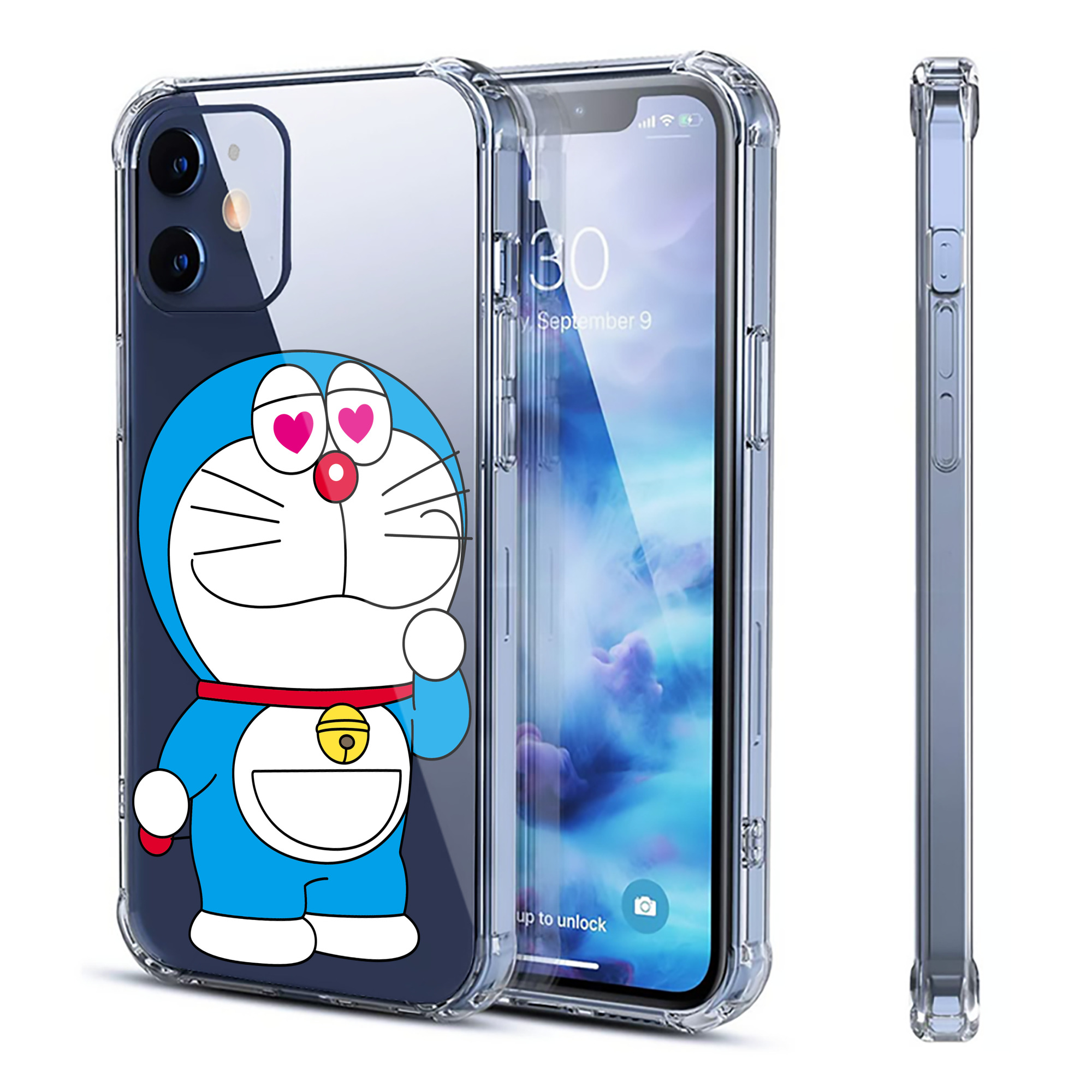 （画像用） ドラえもん Doraemon 【iPhone 12シリーズ対応】透明スマホケース（クリアソフトケース）